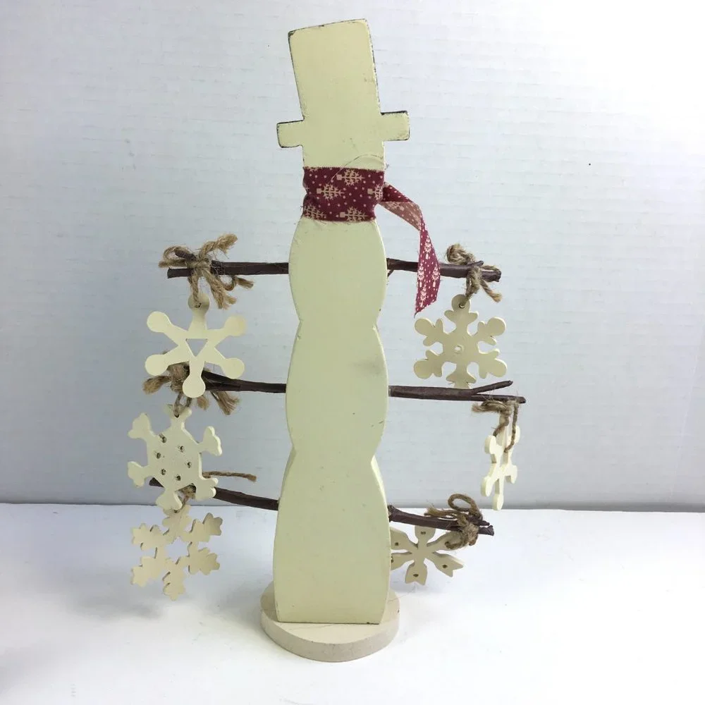Christmas Farmhouse Snowman Decor and Candle Holder